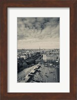 Aerial view of a city viewed from Notre Dame Cathedral, Paris, Ile-de-France, France Fine Art Print
