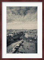 Aerial view of a city viewed from Notre Dame Cathedral, Paris, Ile-de-France, France Fine Art Print