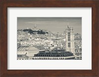 City with St. Jacques Tower and Basilique Sacre-Coeur viewed from Notre Dame Cathedral, Paris, Ile-de-France, France Fine Art Print