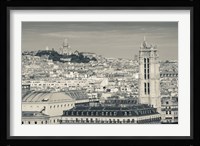 City with St. Jacques Tower and Basilique Sacre-Coeur viewed from Notre Dame Cathedral, Paris, Ile-de-France, France Fine Art Print