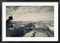 City viewed from the Notre Dame Cathedral, Paris, Ile-de-France, France Fine Art Print