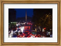 Rue Royale at Night, Paris, Ile-de-France, France Fine Art Print