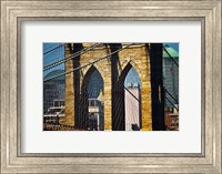 Close-up One of the Brooklyn Bridge Towers, New York Fine Art Print