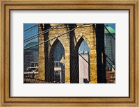 Close-up One of the Brooklyn Bridge Towers, New York Fine Art Print