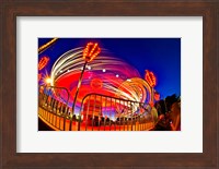 Time exposure of a Carnival ride at night Fine Art Print