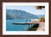 Sundeck and floating pool at Grand Hotel, Tremezzo, Lake Como, Lombardy, Italy Fine Art Print