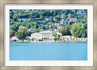 Buildings on a hill, Villa Olmo, Lake Como, Lombardy, Italy Fine Art Print