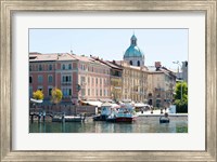 Buildings alongside Lake Como at Piazza Cavour, Como, Lombardy, Italy Fine Art Print