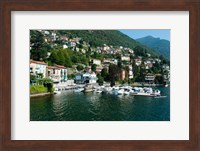 Buildings at the waterfront, Varenna, Lake Como, Lombardy, Italy Fine Art Print