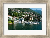 Buildings at the waterfront, Varenna, Lake Como, Lombardy, Italy Fine Art Print