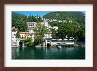 Acquadolce Cafe at the edge of Lake Como, Carate Urio, Province of Como, Lombardy, Italy Fine Art Print