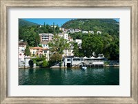 Acquadolce Cafe at the edge of Lake Como, Carate Urio, Province of Como, Lombardy, Italy Fine Art Print