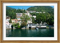 Acquadolce Cafe at the edge of Lake Como, Carate Urio, Province of Como, Lombardy, Italy Fine Art Print