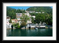 Acquadolce Cafe at the edge of Lake Como, Carate Urio, Province of Como, Lombardy, Italy Fine Art Print