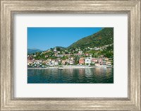 Building in a town at the waterfront, Argeno, Lake Como, Lombardy, Italy Fine Art Print