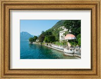 Home along a lake, Lake Como, Sala Comacina, Lombardy, Italy Fine Art Print