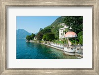 Home along a lake, Lake Como, Sala Comacina, Lombardy, Italy Fine Art Print