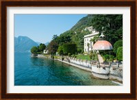 Home along a lake, Lake Como, Sala Comacina, Lombardy, Italy Fine Art Print