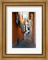 Town steep street, Varenna, Como, Lombardy, Italy Fine Art Print