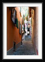 Town steep street, Varenna, Como, Lombardy, Italy Fine Art Print