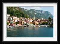 Buildings in a Town at the Waterfront, Varenna, Lake Como, Lombardy, Italy Fine Art Print