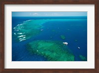 Aerial View of Great Barrier Reef, Queensland, Australia Fine Art Print