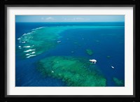 Aerial View of Great Barrier Reef, Queensland, Australia Fine Art Print