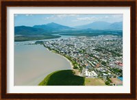 Aerial view of the City at Waterfront, Cairns, Queensland, Australia Fine Art Print
