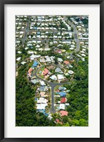 Exclusive houses on hilltop cul-de-sac, Toogood Road, Bayview Heights, Cairns, Queensland, Australia Fine Art Print