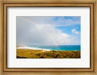 Rainbow over the Pacific ocean, South Ocean Resort, Kangaroo Island, South Australia, Australia Fine Art Print