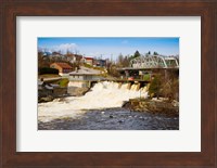 Spring flood at Hydro Falls on Muskoka River, Bracebridge, Ontario, Canada Fine Art Print