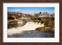 Spring flood at Hydro Falls on Muskoka River, Bracebridge, Ontario, Canada Fine Art Print