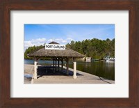 Town dock and cottages at Port Carling, Ontario, Canada Fine Art Print