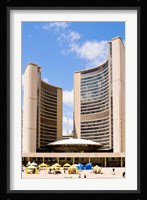 Facade of a government building, Toronto City Hall, Nathan Phillips Square, Toronto, Ontario, Canada Fine Art Print