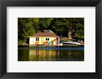 Boathouse at the lakeside, Lake Muskoka, Ontario, Canada Fine Art Print