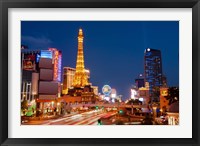 Casinos along the Las Vegas Boulevard at night, Las Vegas, Nevada, USA 2013 Fine Art Print