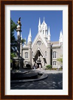 Facade of the Salt Lake Assembly Hall, Temple Square, Salt Lake City, Utah, USA Fine Art Print