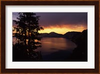 Sunrise view from Discovery Point over Crater Lake, Crater Lake National Park, Oregon, USA Fine Art Print
