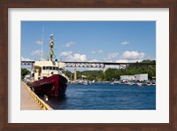 Ship at a harbor, Parry Sound Harbor, Parry Sound, Ontario, Canada Fine Art Print