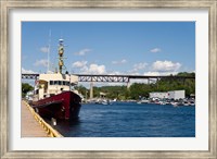 Ship at a harbor, Parry Sound Harbor, Parry Sound, Ontario, Canada Fine Art Print