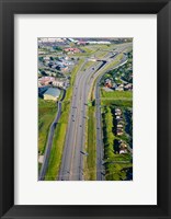 Aerial view of a highway passing through a town, Interstate 80, Park City, Utah, USA Fine Art Print
