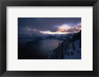 Crater Lake at sunrise, South Rim, Crater Lake National Park, Oregon, USA Fine Art Print
