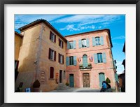 Facade of a building, Hotel de Ville, Roussillon, Vaucluse, Provence-Alpes-Cote d'Azur, France Fine Art Print