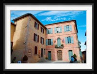 Facade of a building, Hotel de Ville, Roussillon, Vaucluse, Provence-Alpes-Cote d'Azur, France Fine Art Print