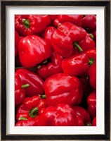 Red bell peppers for sale at weekly market, Arles, Bouches-Du-Rhone, Provence-Alpes-Cote d'Azur, France Fine Art Print