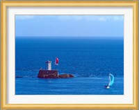 Hospic Lighthouse at Ile-De-Brehat archipelago, Paimpol, Cotes-d'Armor, Brittany, France Fine Art Print