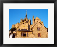 Low angle view of buildings at Mont Saint-Michel, Manche, Basse-Normandy, France Fine Art Print