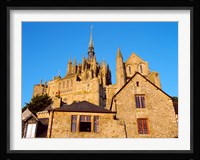 Low angle view of buildings at Mont Saint-Michel, Manche, Basse-Normandy, France Fine Art Print