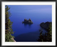 Phantom Ship island viewed from Sun Notch overlook, Crater Lake, Crater Lake National Park, Oregon, USA Fine Art Print