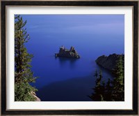 Phantom Ship island viewed from Sun Notch overlook, Crater Lake, Crater Lake National Park, Oregon, USA Fine Art Print
